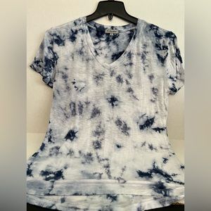 Centro Super Soft Tie- Dyed V-neck Tee